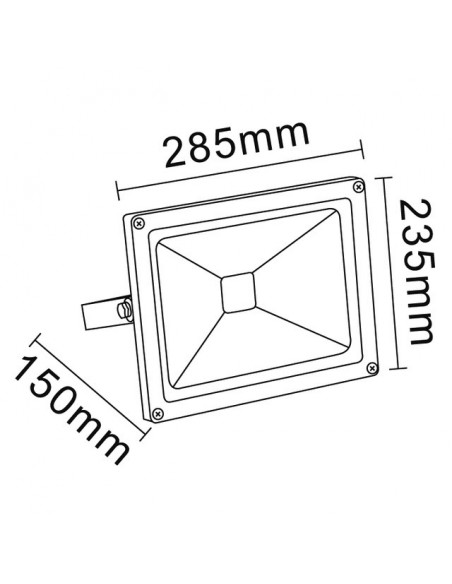 PROJECTEUR ALU LED 220V 50W 3600 LUMENS GRIS