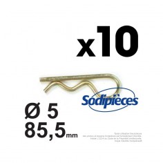 Goupilles Béta Ø 5 x 85,5 mm. Par 10