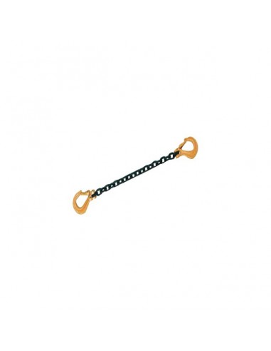 ELINGUE D'ARRIMAGE AVEC 2 CROCHETS SIMPLES CHAINE Ø 8 MM LG 3