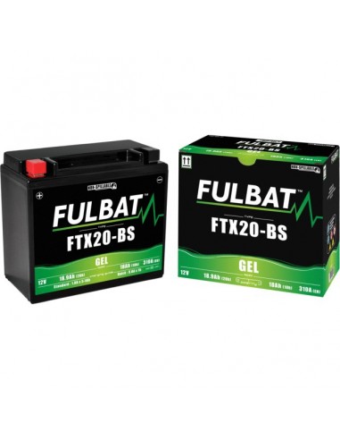 BATTERIE MOTO FTX20-BS AVEC PACK ACIDE