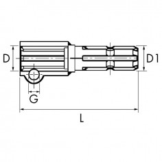 MANCHON REDUCTEUR MALE 6C 13/8 FEMELLE 6C 13/4 BOULON 2