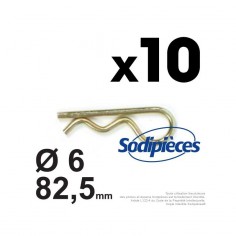 Goupilles Béta Ø 6 x 82,5 mm. Par 10