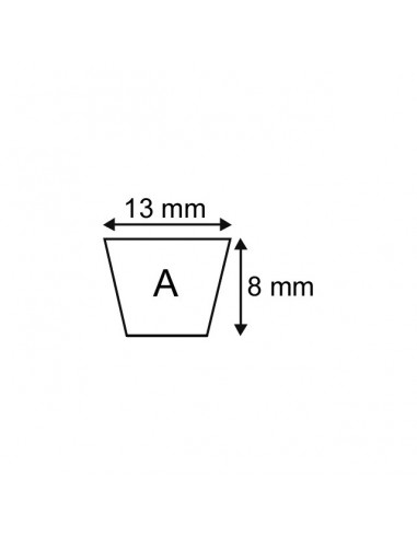 COURROIE TRAPEZOIDALE LISSE A36 - 13X08X946