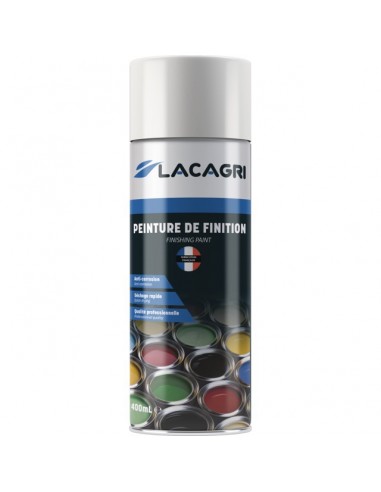 PEINTURE DE FINITION BLANC BRILLANT AEROSOL 400ML LACAGRI