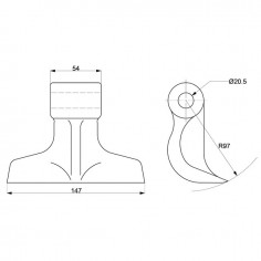 MARTEAU DE BROYEUR 54-147 R97 D20 2