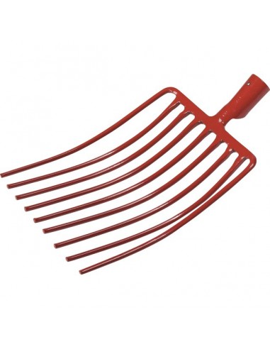 FOURCHE A CAILLOUX A DOUILLE 9 DENTS 35CM SANS MANCHE