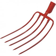 FOURCHE A FUMIER A DOUILLE 5 DENTS 30CM SANS MANCHE