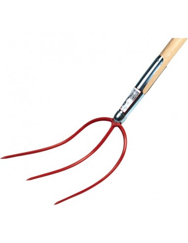 FOURCHE A FOIN 3 DENTS 28CM AVEC MANCHE BOIS 135CM