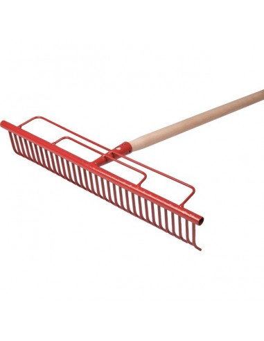 RATEAU A GAZON 32 DENTS AVEC MANCHE BOIS 140CM