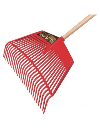 BALAI A GAZON ASSEUR 2EN1 26 DENTS AVEC MANCHE BOIS 140CM