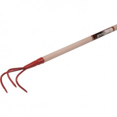 GRIFFE JARDINIER 3 DENTS 12CM AVEC MANCHE BOIS 130CM