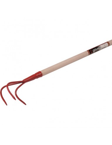 GRIFFE JARDINIER 3 DENTS 12CM AVEC MANCHE BOIS 130CM
