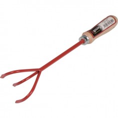 GRIFFE A FLEURS 3 DENTS 35CM AVEC MANCHE BOIS