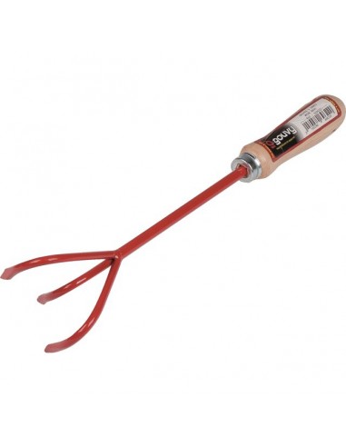 GRIFFE A FLEURS 3 DENTS 35CM AVEC MANCHE BOIS