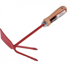 SERFOUETTE A FLEUR PANNE/FOURCHE 28CM AVEC MANCHE BOIS