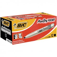MARQUEUR PERMANENT NOIR POINTE FINE OGIVE BIC 2