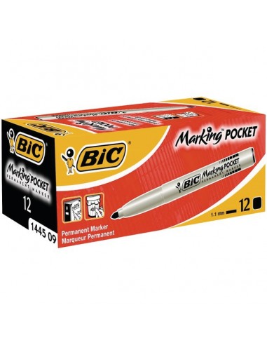 MARQUEUR PERMANENT NOIR POINTE FINE OGIVE BIC
