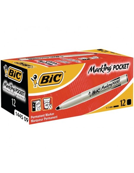 MARQUEUR PERMANENT NOIR POINTE FINE OGIVE BIC