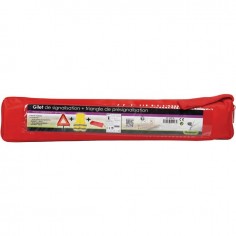 GILET JAUNE TRIANGLE DE PRESIGNALISATION ET POCHETTE DE RANGEMENT 2