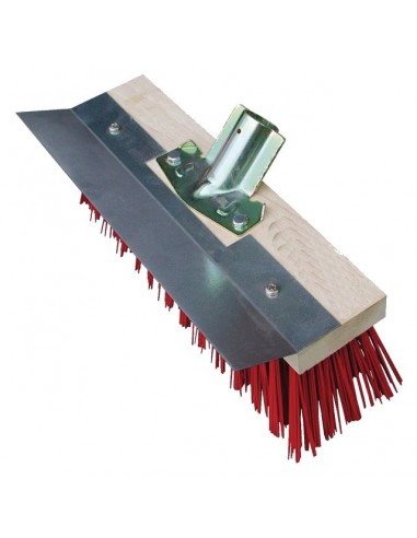 BALAI PVC ROUGE 32CM AVEC GRATTOIR SANS MANCHE