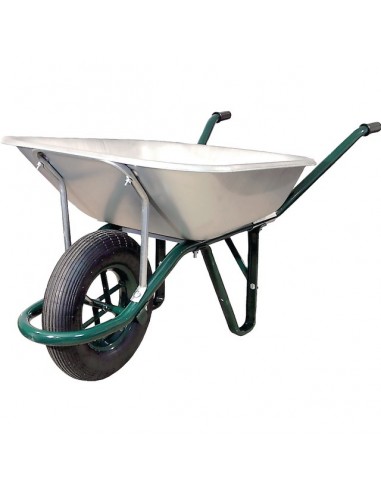 BROUETTE TRAVAUX LOURDS 100 LITRES GALVA ROUE GONFLEE