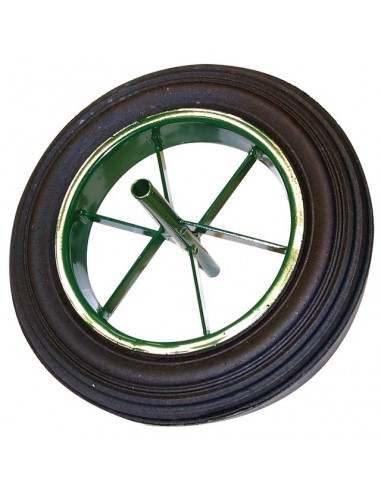 ROUE DE BROUETTE PLEINE Ø 400 MM MOYEU ACIER