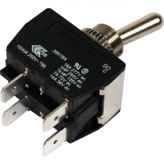 INTERRUPTEUR A LEVIER METAL 2 POSISTIONS MOM-OFF 4 BORNES