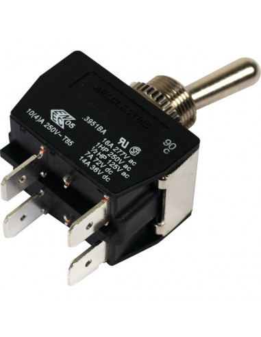 INTERRUPTEUR A LEVIER METAL 2 POSISTIONS MOM-OFF 4 BORNES