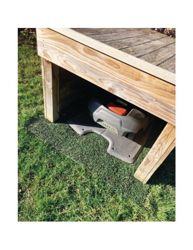 DALLE DE SOUS STATION EN CAOUTCHOUC VERT AVEC GEOTEXTILE OSVAN