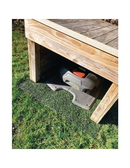 DALLE DE SOUS STATION EN CAOUTCHOUC VERT AVEC GEOTEXTILE OSVAN