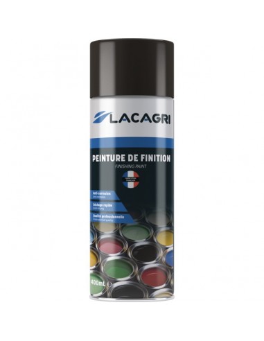 PEINTURE DE FINITION NOIR AEROSOL 400ML LACAGRI