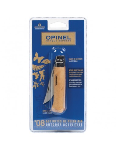 COUTEAU LAME ACIER INOXYDABLE N°8 BLISTER