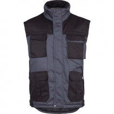 GILET DE TRAVAIL SANS MANCHES MATELASSE  GRIS/NOIR XL