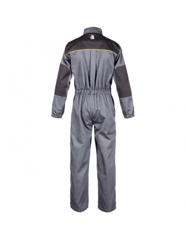 COMBINAISON DE TRAVAIL DOUBLE ZIP  GRIS/NOIR 10 ANS