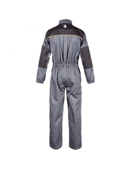 COMBINAISON DE TRAVAIL DOUBLE ZIP  GRIS/NOIR 10 ANS