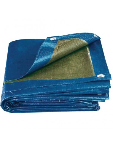 BACHE SERIE LOURDE BLEU/VERT 135GR/M2   2X 3M