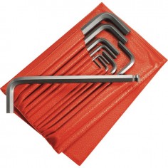 CLES MALES 6 PANS LONGUE EN POUCE TROUSSE DE 10 CLES