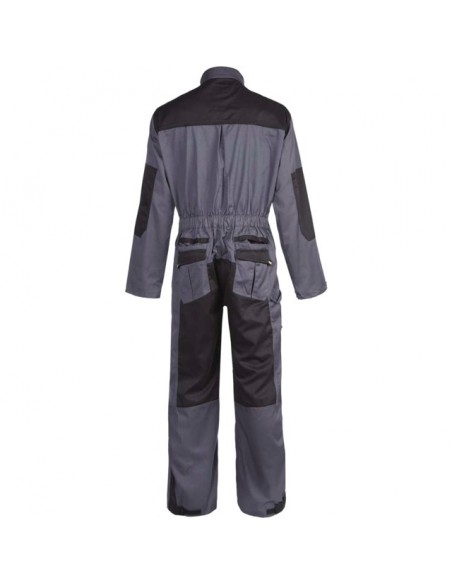 COMBINAISON DE TRAVAIL DOUBLE ZIP GRIS/NOIR S