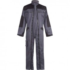 COMBINAISON DE TRAVAIL DOUBLE ZIP GRIS/NOIR M