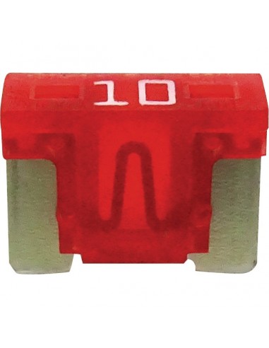 FUSIBLE ENFICHABLE MICRO 10A LOW PROFILE ROUGE