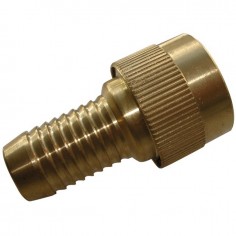 RACCORD CANNELE 19 MM AUTOMATIQUE FEMELLE LAITON GRAND DEBIT