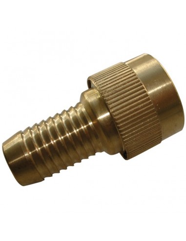 RACCORD CANNELE 19 MM AUTOMATIQUE FEMELLE LAITON GRAND DEBIT