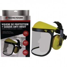 VISIERE DE PROTECTION + CASQUE ANTI-BRUIT TECHNI-POWER