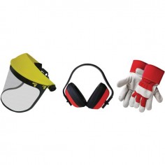 KIT DE PROTECTION: VISIERE + CASQUE ANTI-BRUIT + GANTS TECHNI-POWER 2