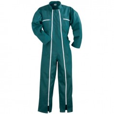 COMBINAISON DOUBLE ZIP 65% POLYESTER 35% COTON 6 POCHES M VERT