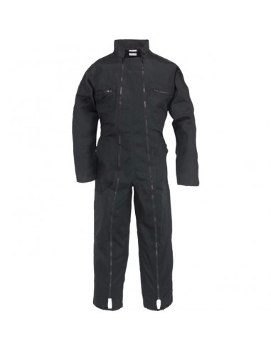 COMBINAISON DOUBLE ZIP 65% POLYESTER 35% COTON 6 POCHES L NOIR