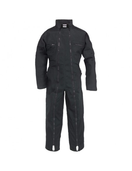 COMBINAISON DOUBLE ZIP 65% POLYESTER 35% COTON 6 POCHES L NOIR