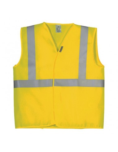 GILET JAUNE DE SECURITE SANS MANCHES BANDES 3M XL