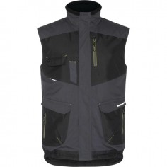 GILET DE TRAVAIL SANS MANCHES 10 POCHES ALI GRIS/NOIR M