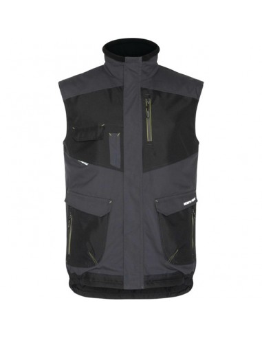 GILET DE TRAVAIL SANS MANCHES 10 POCHES ALI GRIS/NOIR XL